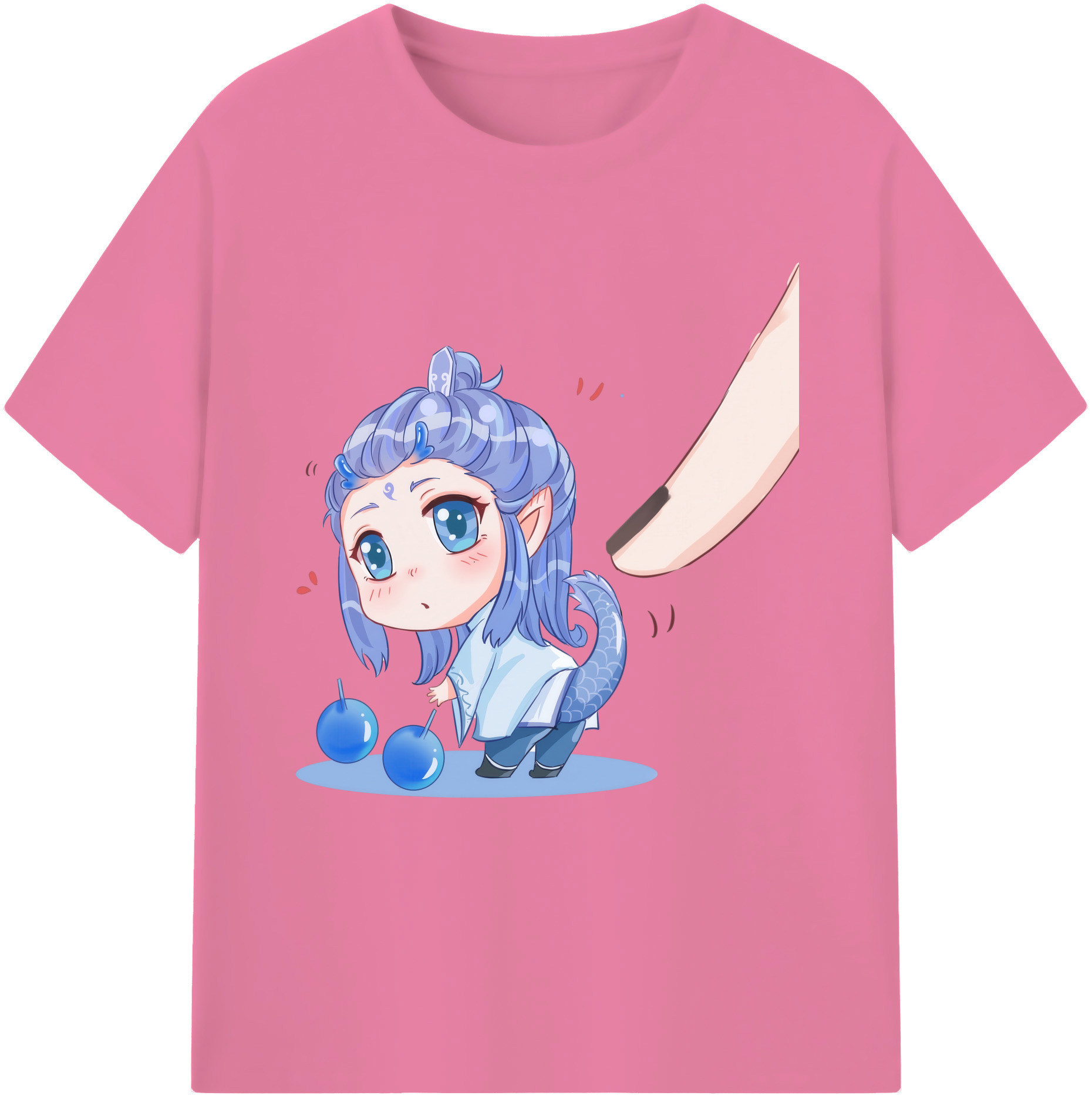 （画像用） Ne Zha 2 ナタ 魔童の大暴れ 綿100％半袖Tシャツ（フロントプリント）